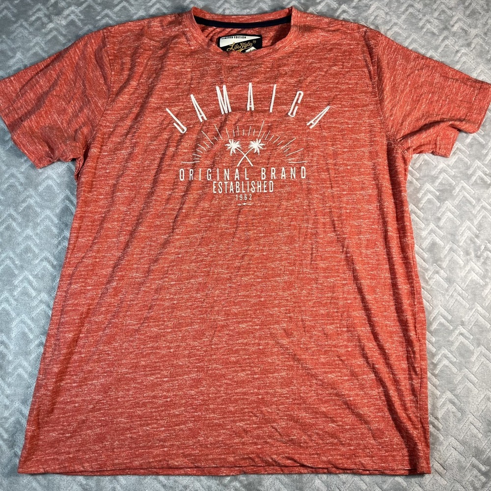 LifeStyle Vintage Goods Jamaica Graphic T Shirt Red Size 2XL Limited Edition